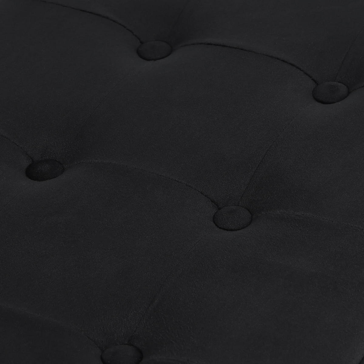 SITZBOX Ravello XL mit Knöpfen Samt Schwarz - Schwarz, Textil (60/38/38cm) - Komodee
