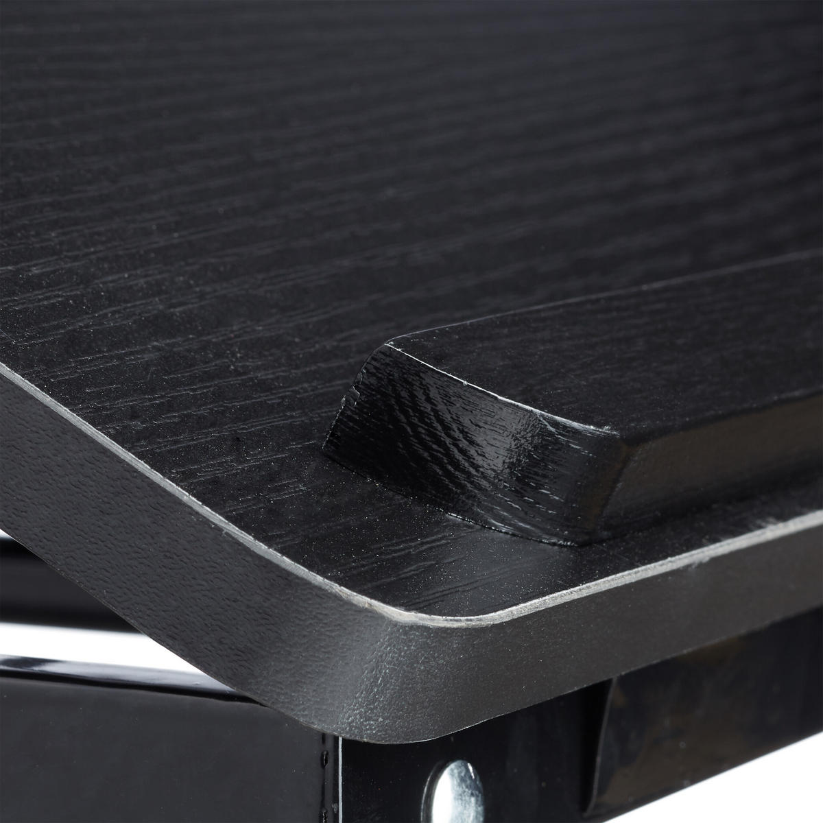 LAPTOPTISCH Schwarz höhenverstellbar klappbar 75x35 cm - Schwarz, Holzwerkstoff/Kunststoff (35/75/40cm) - Relaxdays