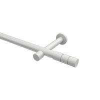 GARDINENSTANGEN-SET Prestige Elanto 160 cm, 1-läufig (ohne Ringe), 20 mm Ø Weiß - Weiß, Metall (160cm) - INTERDECO