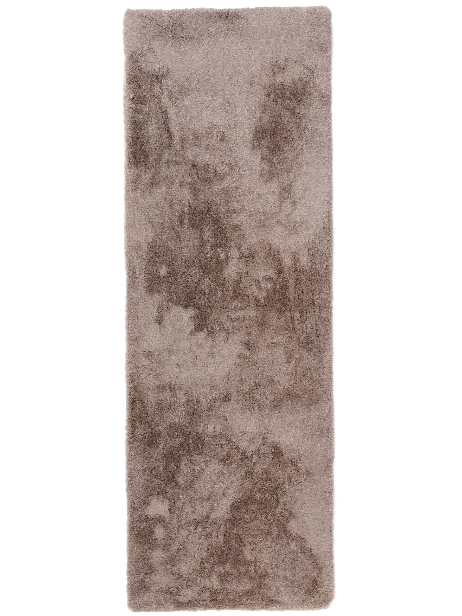 KUNSTFELL-TEPPICH Dave Taupe 80x240 cm - Taupe, Textil (80/240cm) - benuta Nest
