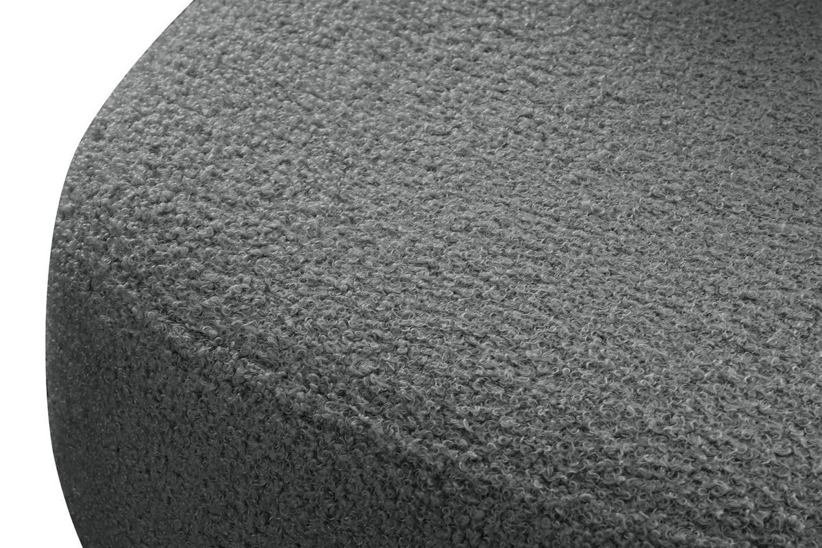 COCKTAILSESSEL APPA auf hohen Beinen aus Buche, aus recyceltem Boucle-Stoff, Dunkelgrau/Buche Dekor - Dunkelgrau/Buchefarben, Holz/Textil (63/89/65cm) - KONSIMO®