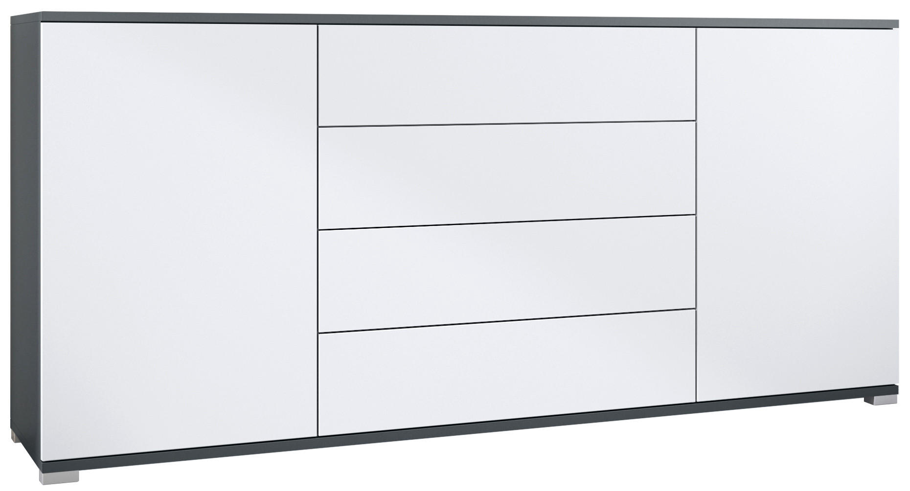 SIDEBOARD Santo Weiß matt - Weiß, Holzwerkstoff (166.5/75.5/35cm) - Vladon