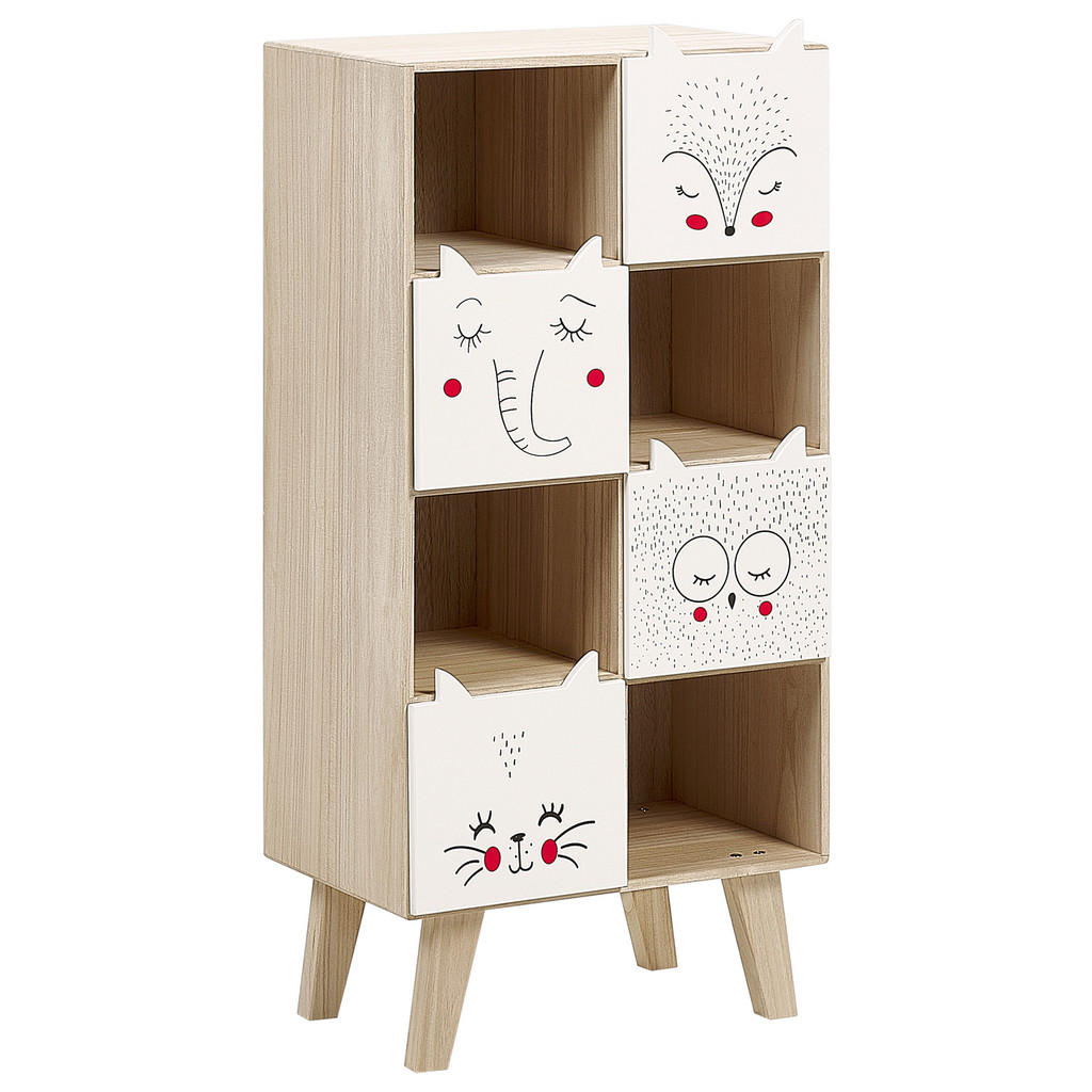 BIBLIOTECĂ cu 4 niveluri 79 cm maro deschisă Rupert