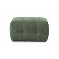 POLSTERHOCKER mit raffinierten Steppungen, zu passendem Sofa, Wellenunterfederung, Chenille-Bezug Grün / 21055 - Schwarz/Grün, Kunststoff/Textil (87/46/68cm) - luma-home