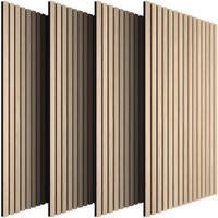AKUSTIKPANEELE Sonic Wall, je 60 x 120 x 2,1 cm, Größe flexibel anpassbar, Eiche hell - Eichefarben, Holz (60/2.1/120cm) - tectake