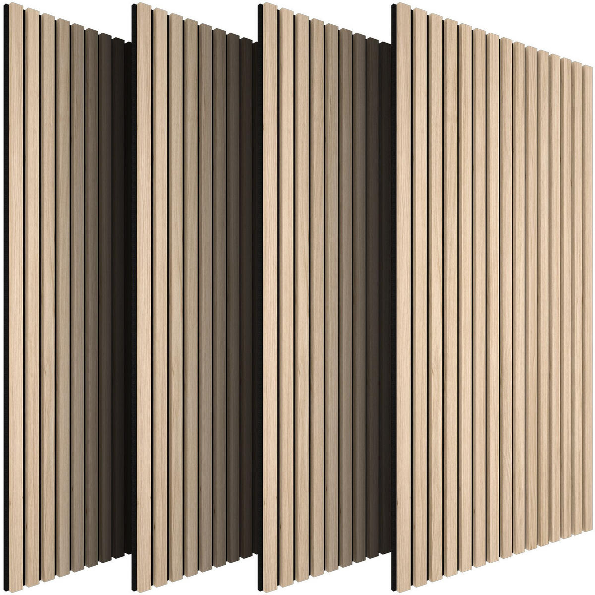 AKUSTIKPANEELE Sonic Wall, je 60 x 120 x 2,1 cm, Größe flexibel anpassbar, Eiche hell - Eichefarben, Holz (60/2.1/120cm) - tectake