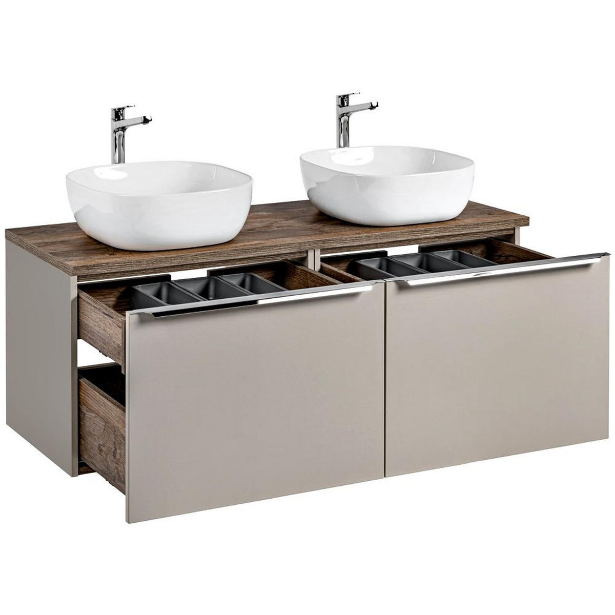 WASCHTISCH Puebla-56 - Beige, Holzwerkstoff (120/64/46cm) - Lomado