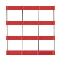 TOPFUNTERSETZER Bistro Rot 17,5 cm Silikon Edelstahl Hitzebeständig Rutschfest - Rot, Kunststoff (17.5/17cm) - Bodum