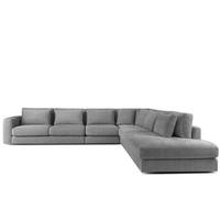ECKSOFA XL rechts VERUS - Dunkelgrau, Holz/Holzwerkstoff (377/328cm) - KONSIMO®