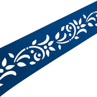 SICHTSCHUTZSTREIFEN PREMIUM Dekor Floral1 Sichtschutz Enzianblau 2,55m - Blau, Kunststoff (255/19cm) - ZAUN|ZU