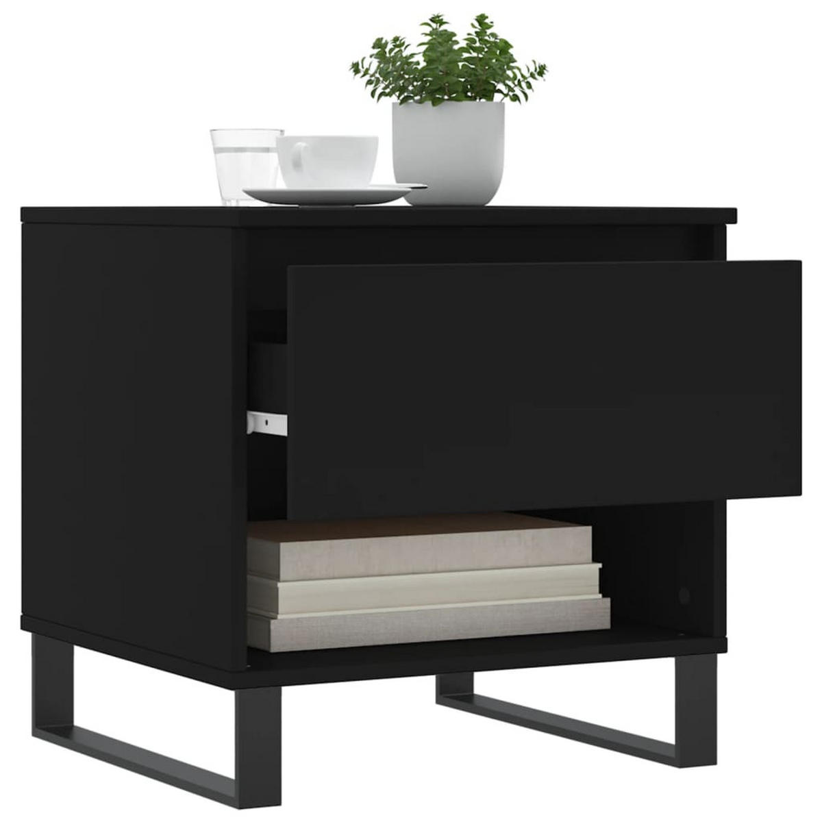 COUCHTISCH Schwarz 50x46x50 cm Holzwerkstoff - Schwarz, Holzwerkstoff (50/46/50cm) - furnicato