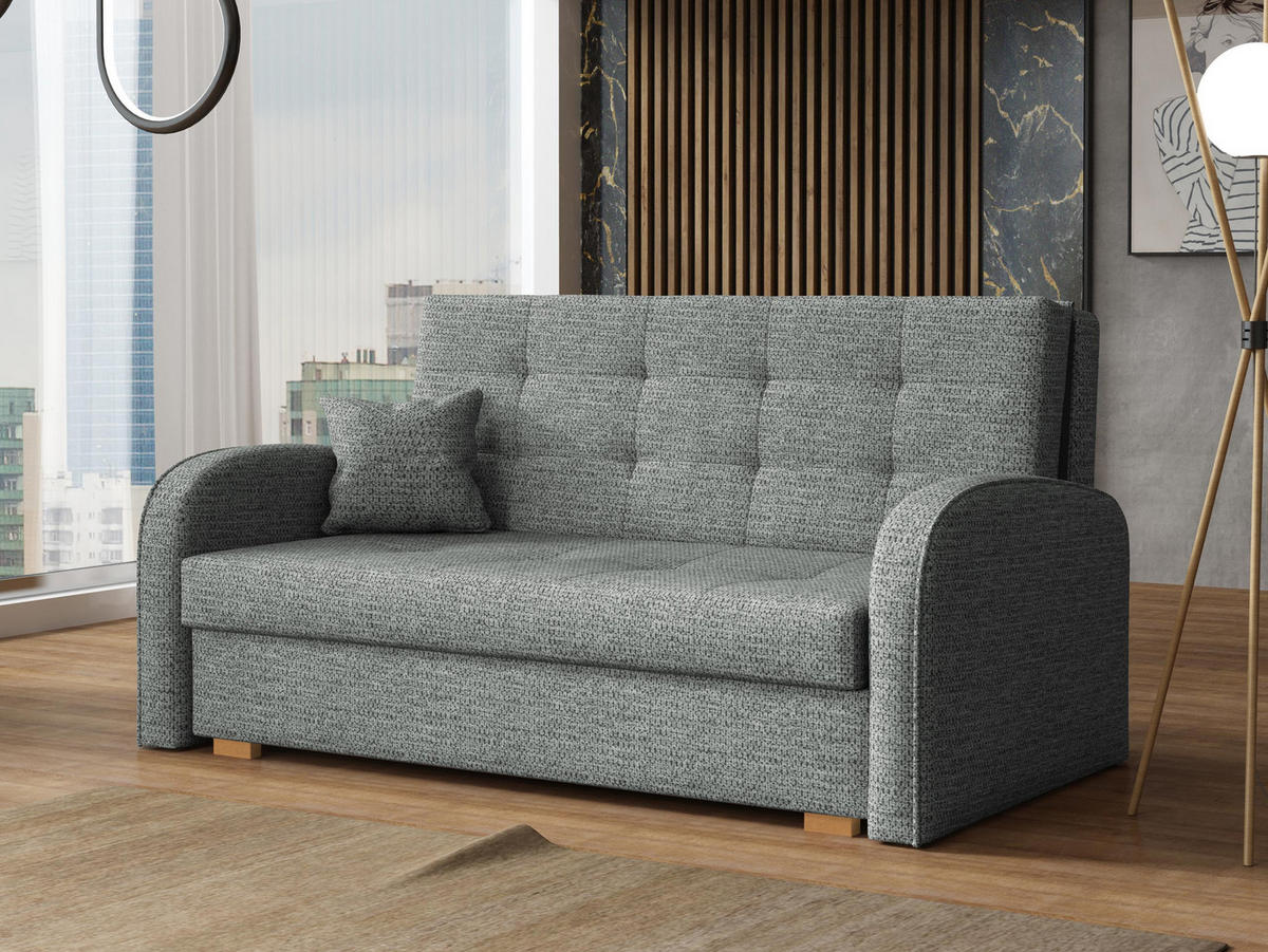 SCHLAFSOFA Viva Gold III - Graphitfarben/Braun, Holz/Textil (153/85/98cm) - MIRJAN24