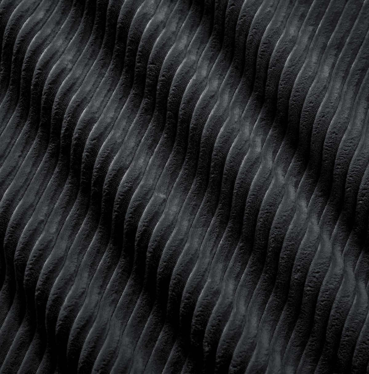 ECKSOFA modular rahmenlos Cord Black - Schwarz, Textil (178/75/388cm) - Meubliv
