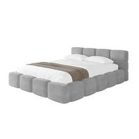 POLSTERBETT mit Bettkasten und Lattenrost, Bett mit Matratze H3/H4, Kopfteil, Boxbett, Doppelbett mit Stauraum - NATA-v1 200x200 Grau - Anthrazit, Holzwerkstoff/Textil (200/200cm) - ALTDECOR