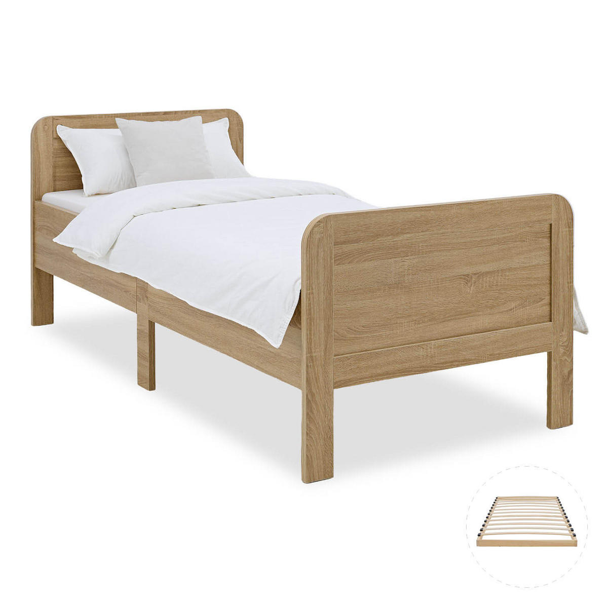 HOLZBETT 90/200 cm Natur - Braun, Holz (90/200cm) - Homestyle4u