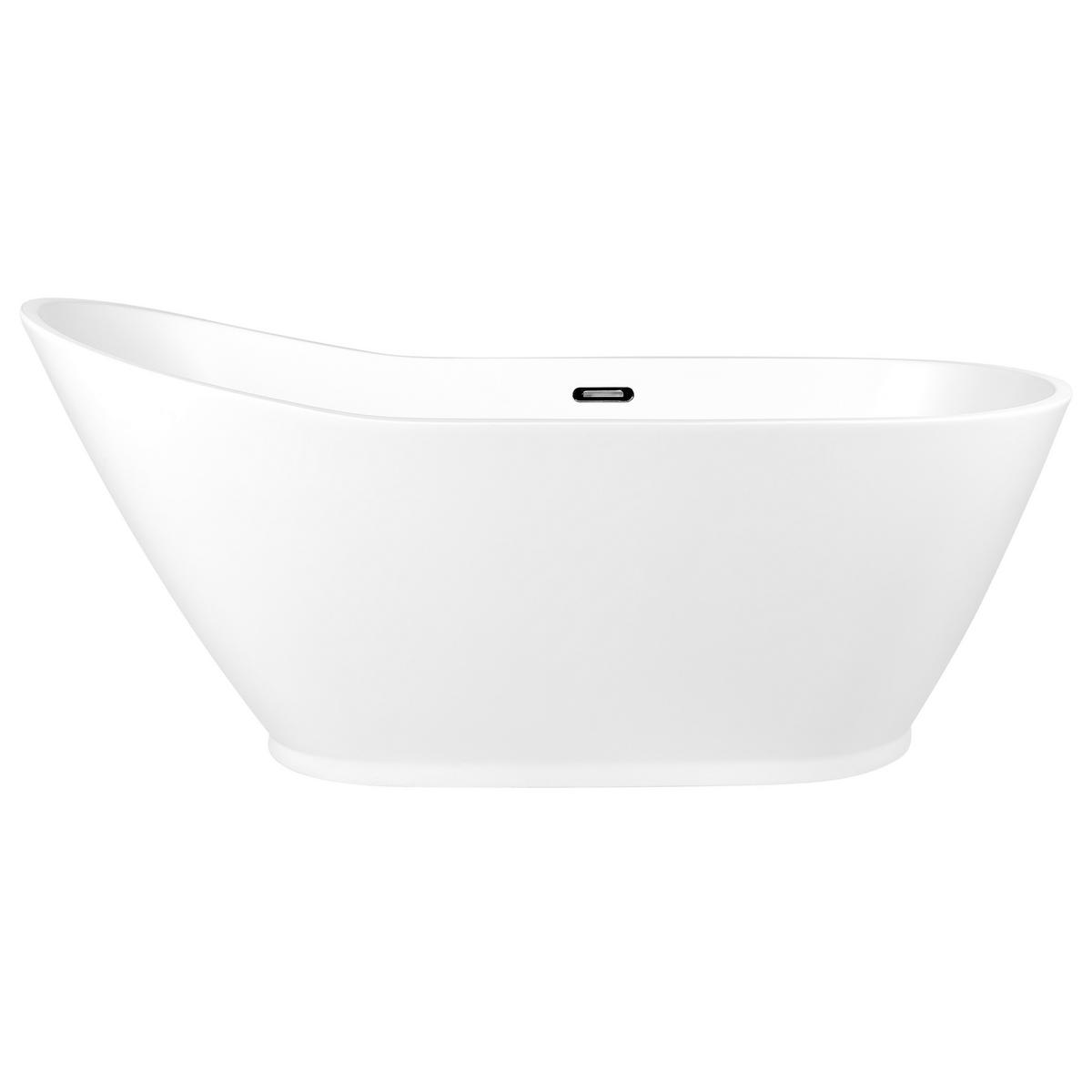 BADEWANNE FREISTEHEND 75x170x73 cm weiß Londrina - Weiß, Kunststoff (75/73/170cm) - Beliani