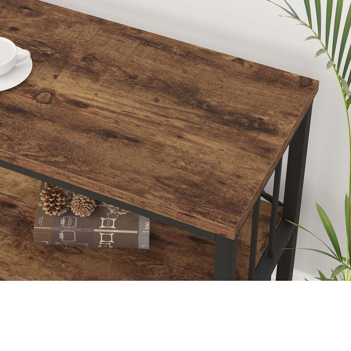 KONSOLENTISCH Metall Holz Industrial Design 140 x 34 x 74 cm - Wildeiche, Holzwerkstoff/Metall (34/140/74cm) - Quality Elegance