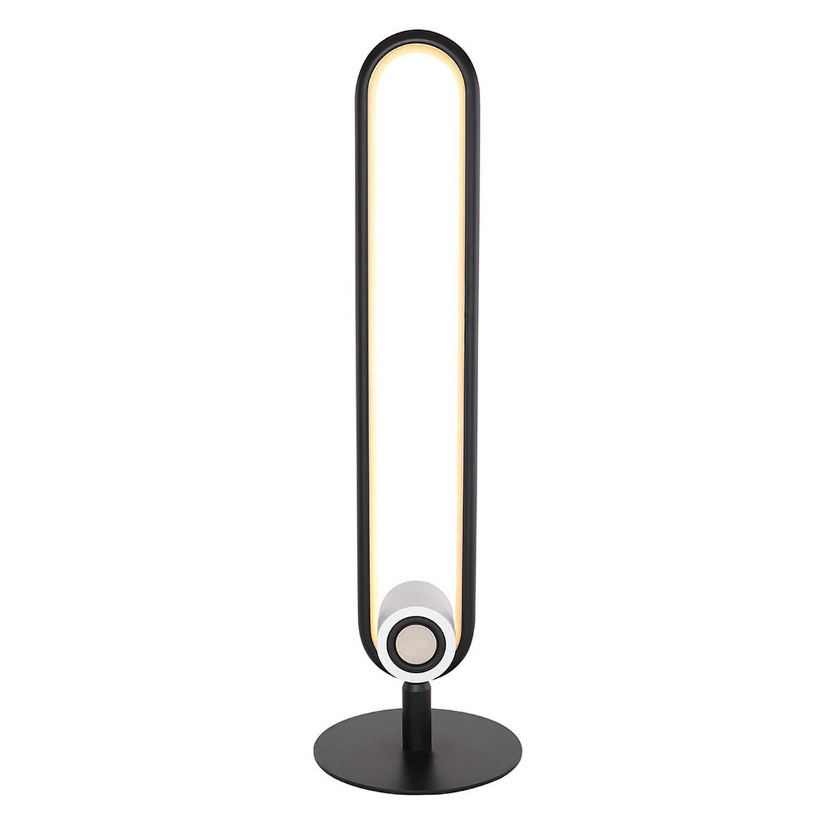 LED TISCHLEUCHTE TOPPOLE Schwarz Opal - Schwarz, Metall (15/15/50cm)