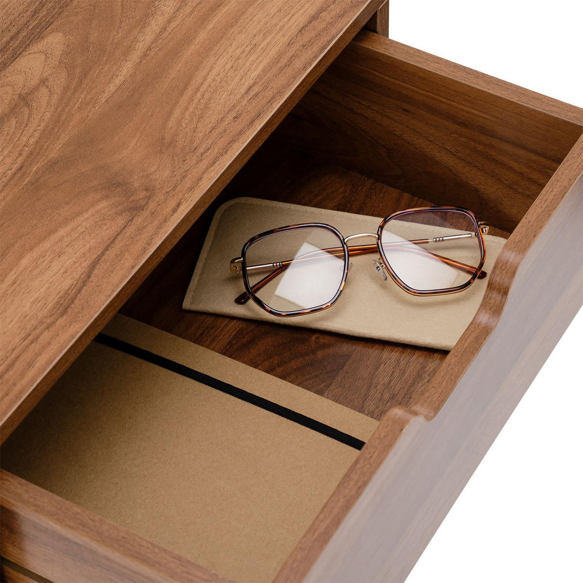 NACHTTISCH LAYLA - Braun, Holzwerkstoff (39/57/30cm) - IDIMEX