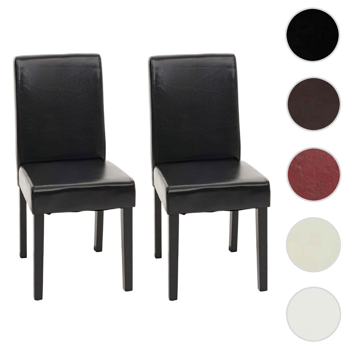 ESSZIMMERSTUHL Schwarz 2er-Set - Schwarz, Textil (43/90/56cm) - MCW