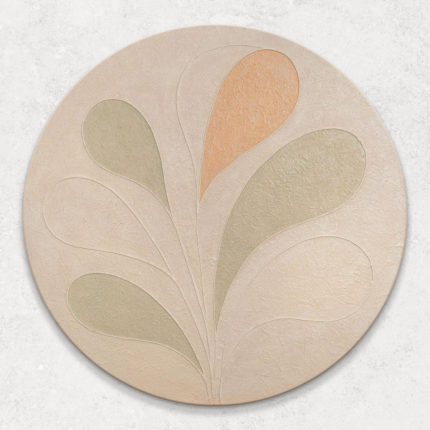 GEMÄLDE Zarte Muster auf Keilrahmen 70 cm - Beige, Holz (70/70cm) - YS-art gallery