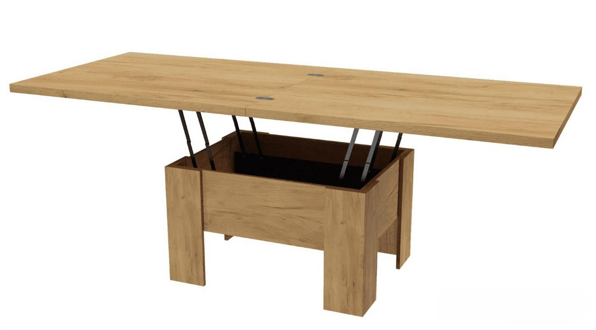 ESSTISCH ROKAR Ausziehbar 100 - 200 / 80 x 78 cm - Honigeiche/Eichefarben, Holz (100/80/78cm) - MASSENO