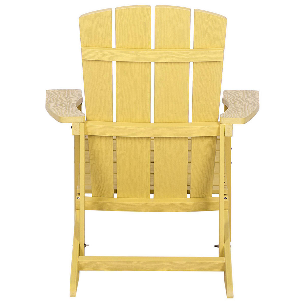 GARTENSTUHL Kunstholz gelb Adirondack - Goldfarben, Kunststoff (75/88/88cm) - Beliani