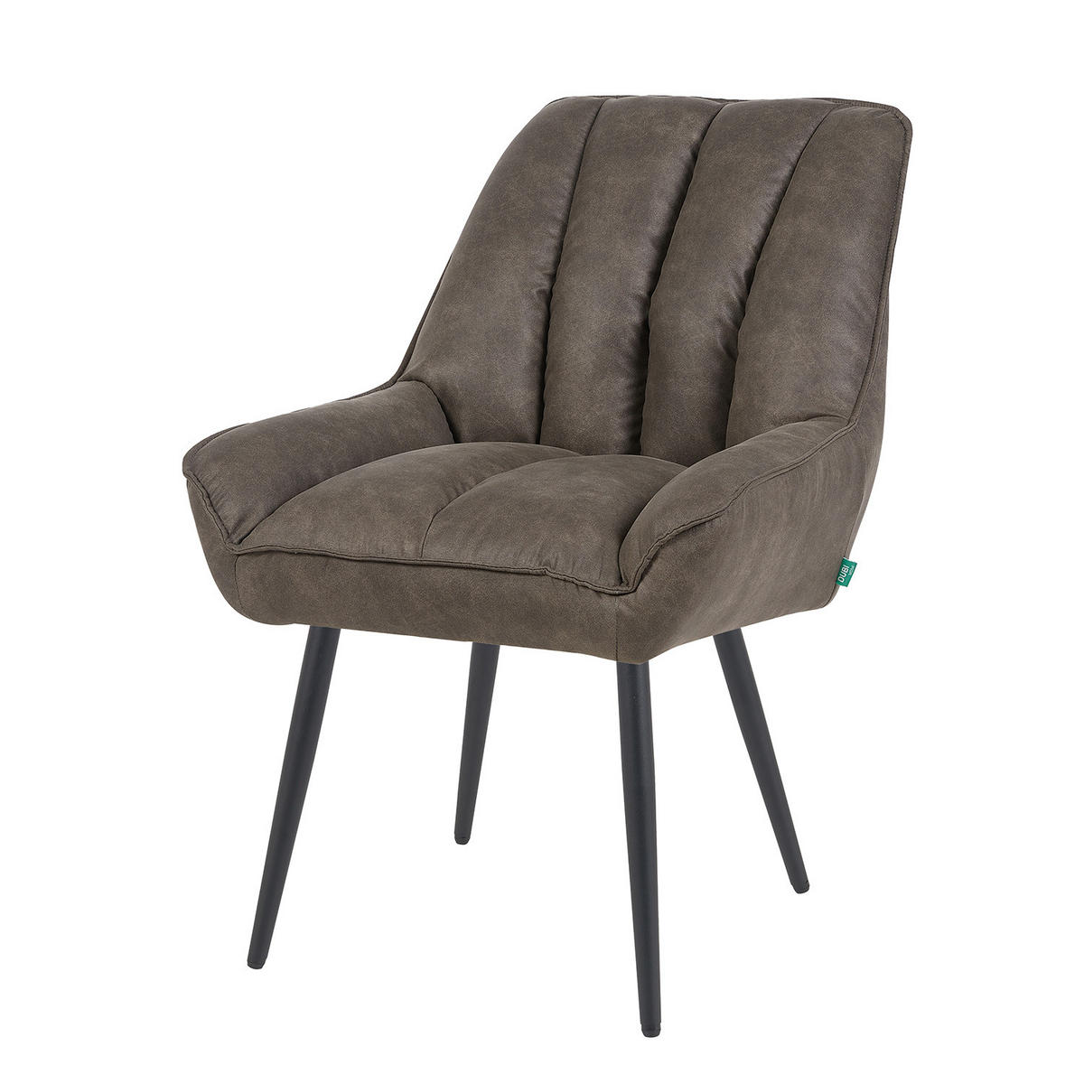 ESSZIMMERSTUHL Mika-Tara 2er-Set - Taupe/Schwarz, Textil/Metall (60/88/68cm) - DUBI Möbel