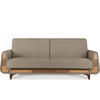 3-SITZER-SCHLAFSOFA GUSTAVO mit Armlehnen, braun - Braun, Holz/Holzwerkstoff (230/98/98cm) - KONSIMO®