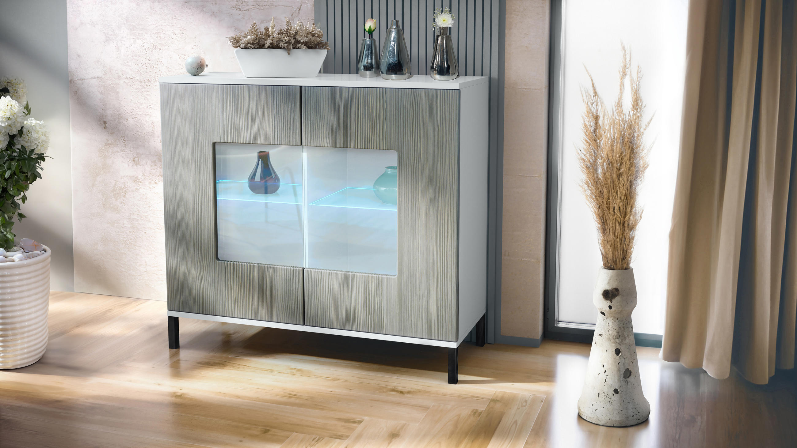 KOMMODE Grömitz Avola-Anthrazit - Anthrazit, Holzwerkstoff (92.5/83.5/35cm) - Vladon