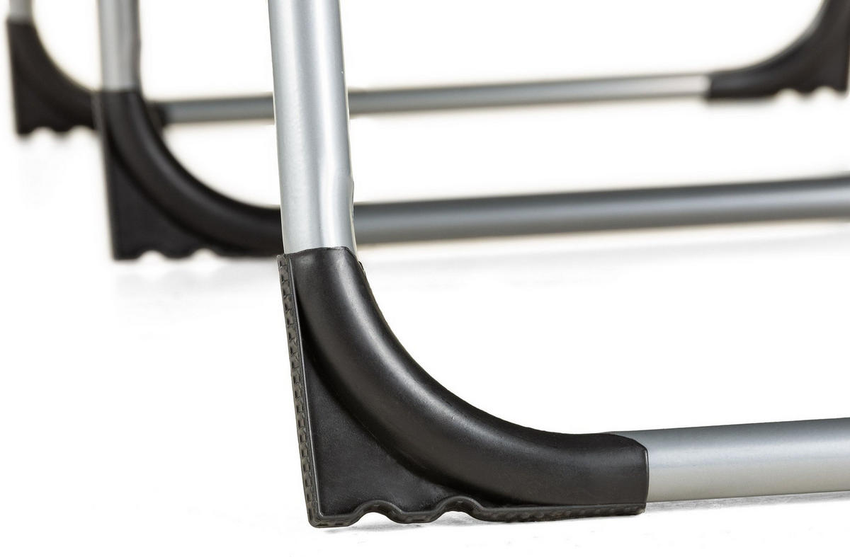 SONNENLIEGE mit Sonnendach, bis 120 kg - Schwarz, Textil/Metall (60/60/188cm) - Outtec