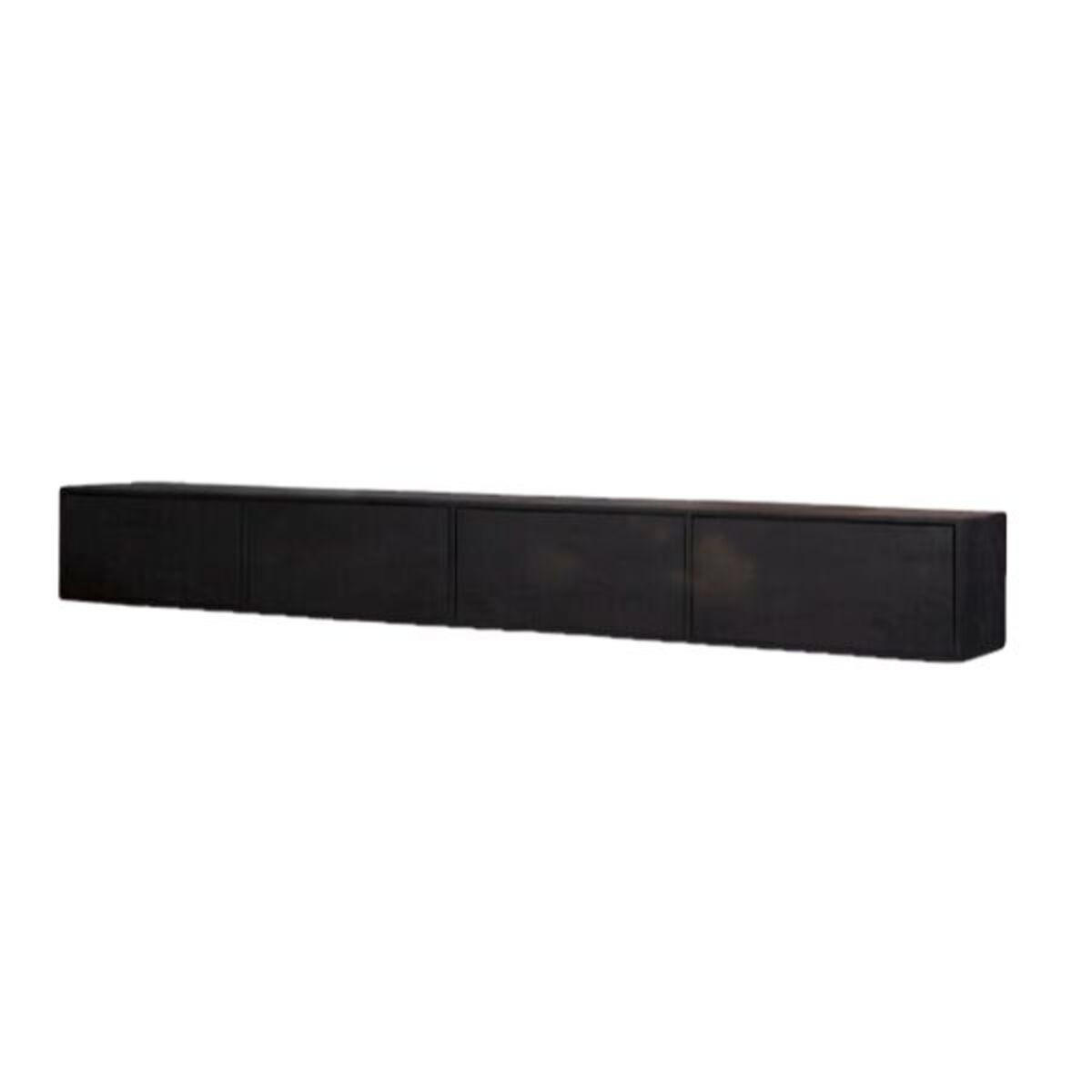 LOWBOARD Quantum Mangoholz 240 cm / 35 cm Schwarz - Schwarz, Holz (240/30/35cm) - Villa Möbel