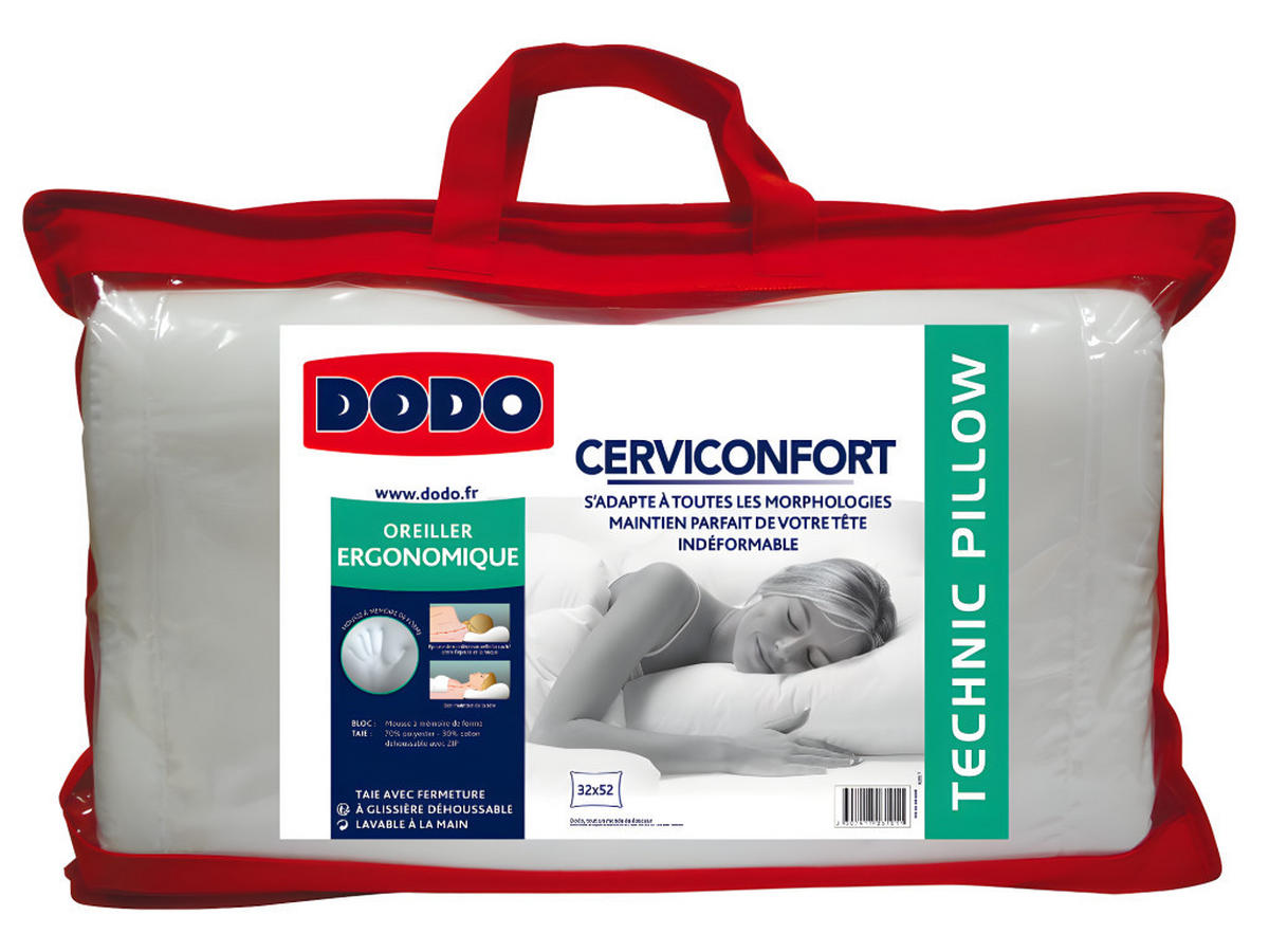 ERGONOMISCHES Kopfkissen - 35 x 52 cm - DODO von PERFECT POSITION - Weiß, Textil (35/52cm) - Dodo