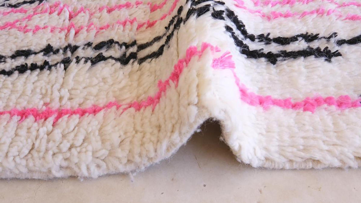 BERBERTEPPICH Teppichläufer aus Marokko aus Wolle 200x 300 cm - Pink, Naturmaterialien (200/300cm) - AFK Living