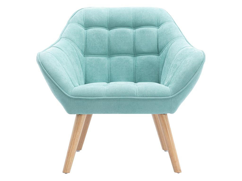 SESSEL - Stoff - Hellgrün - CASERTA - Grün, Textil (73/77/82cm) - Vente-Unique