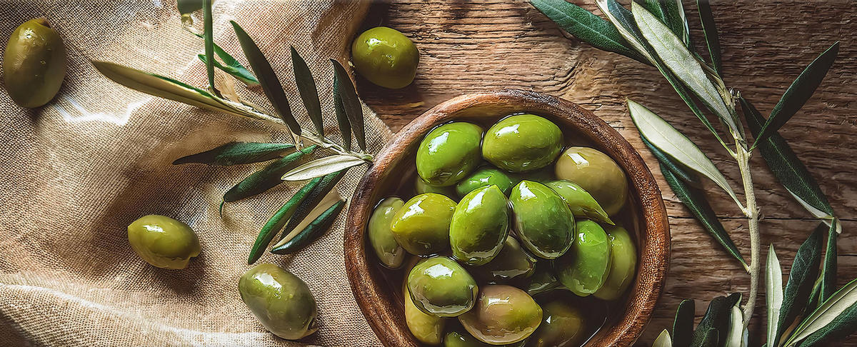 GLASBILD 125x50 cm Bild Küche Oliven - Braun, Glas (125/50cm) - artissimo