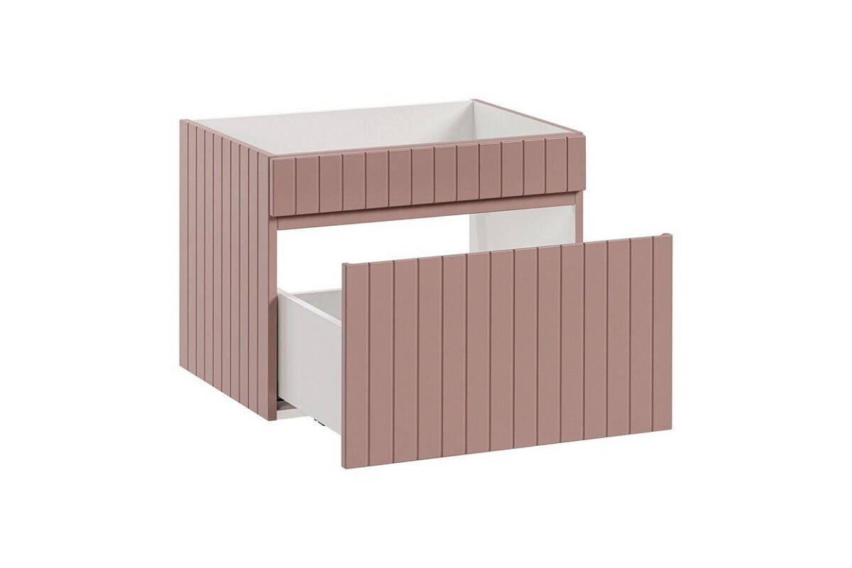 WASCHTISCHKOMBI 60 cm 2 Teile - Iconic Rose I BM227 in Antique Rose/Weiß - Rosa/Weiß, Holz (60/46/46cm)