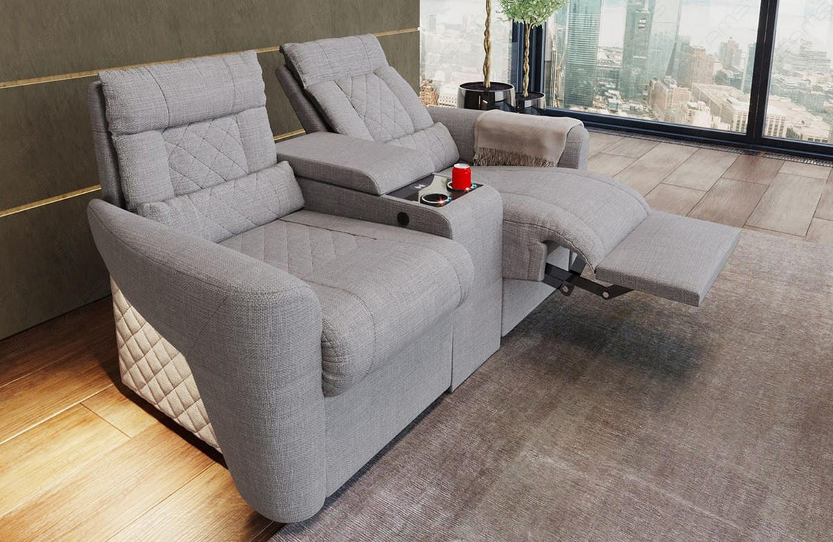 KINOSESSEL Kinosessel Relax Macchiato - Graubraun, Kunststoff (190/94/92cm)