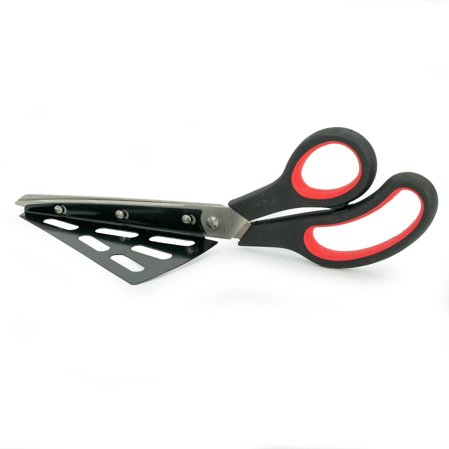 PIZZASCHERE mit Edelstahlklinge und Heber - Schwarz, Metall (8/8/27.5cm) - Intirilife