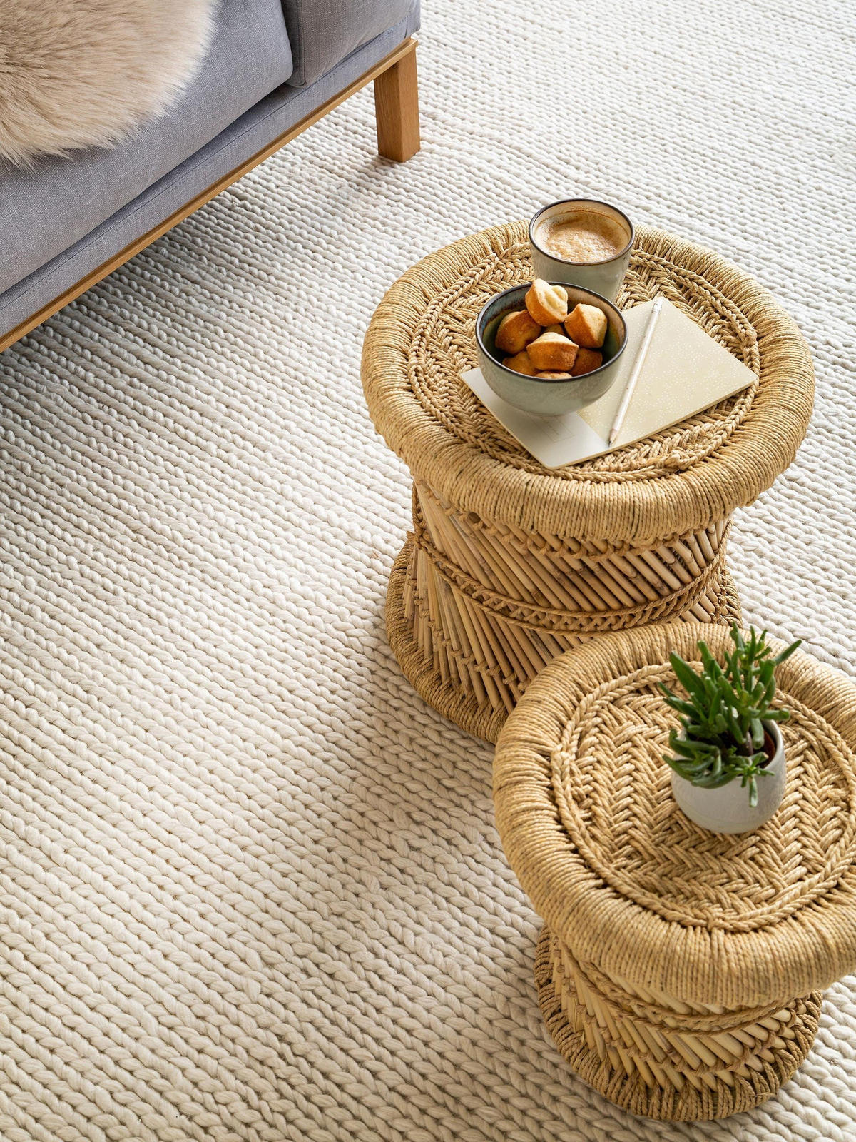 WOLLTEPPICH Uno Cream 80x150 cm - Creme, Textil (80/150cm) - benuta Pure