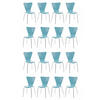 BESUCHERSTUHL 16er Set Holz hellblau - Hellblau, Holz/Metall (45/85/49cm) - CLP