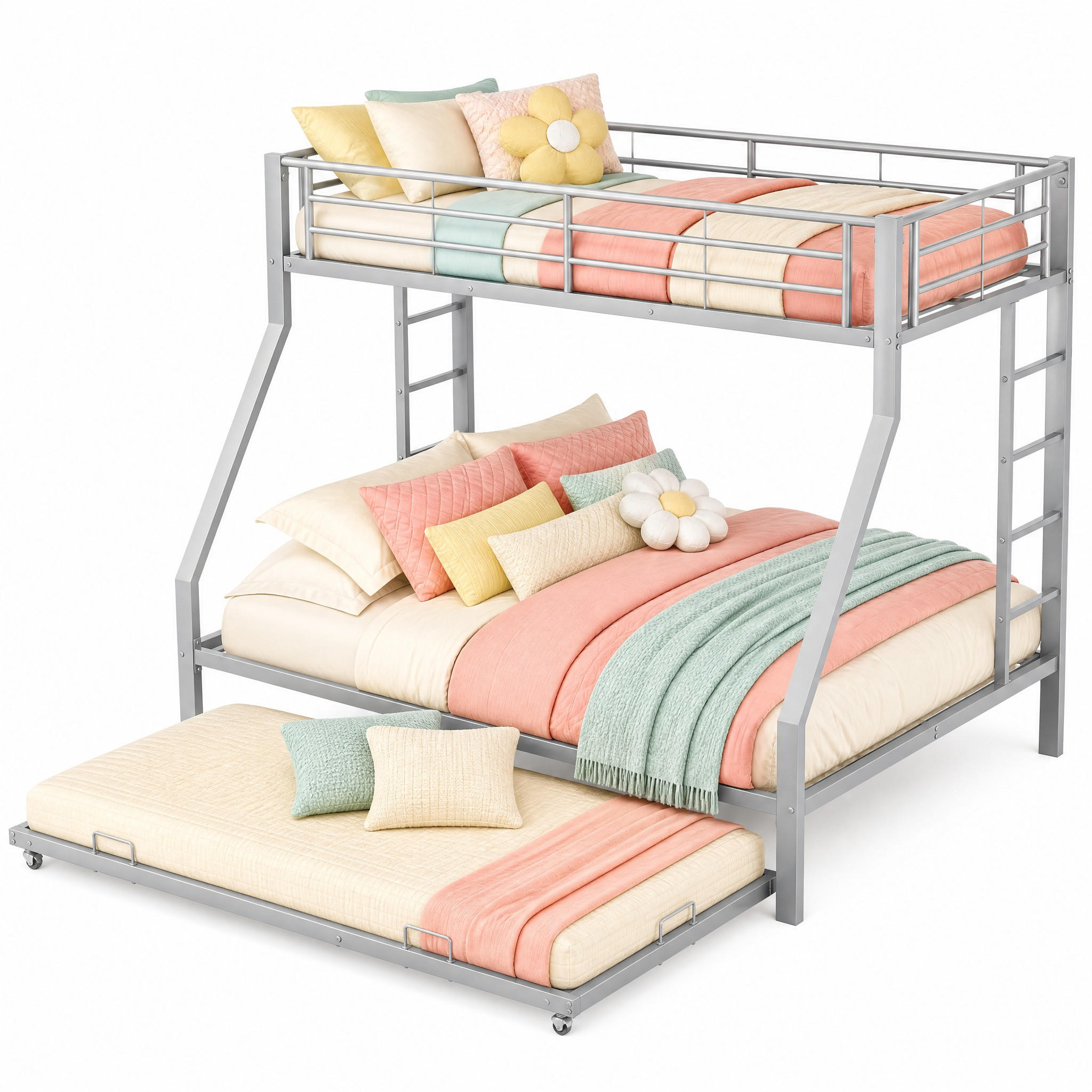 Stilvora Etagenbett Silber 90x200 cm