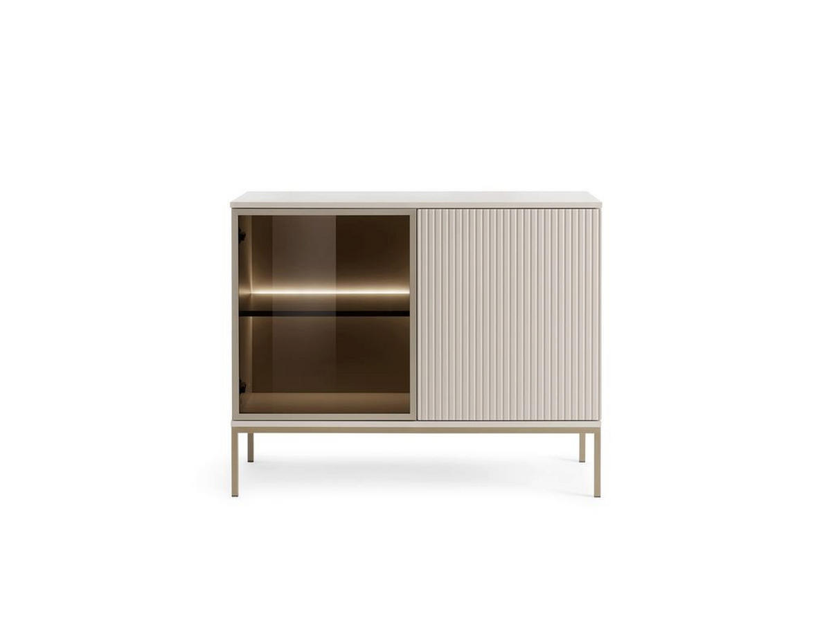 WOHNZIMMER Set 3-tlg. – Sento – Kaschmir - Kaschmir, Holzwerkstoff (154/56/39cm) - hi-markt