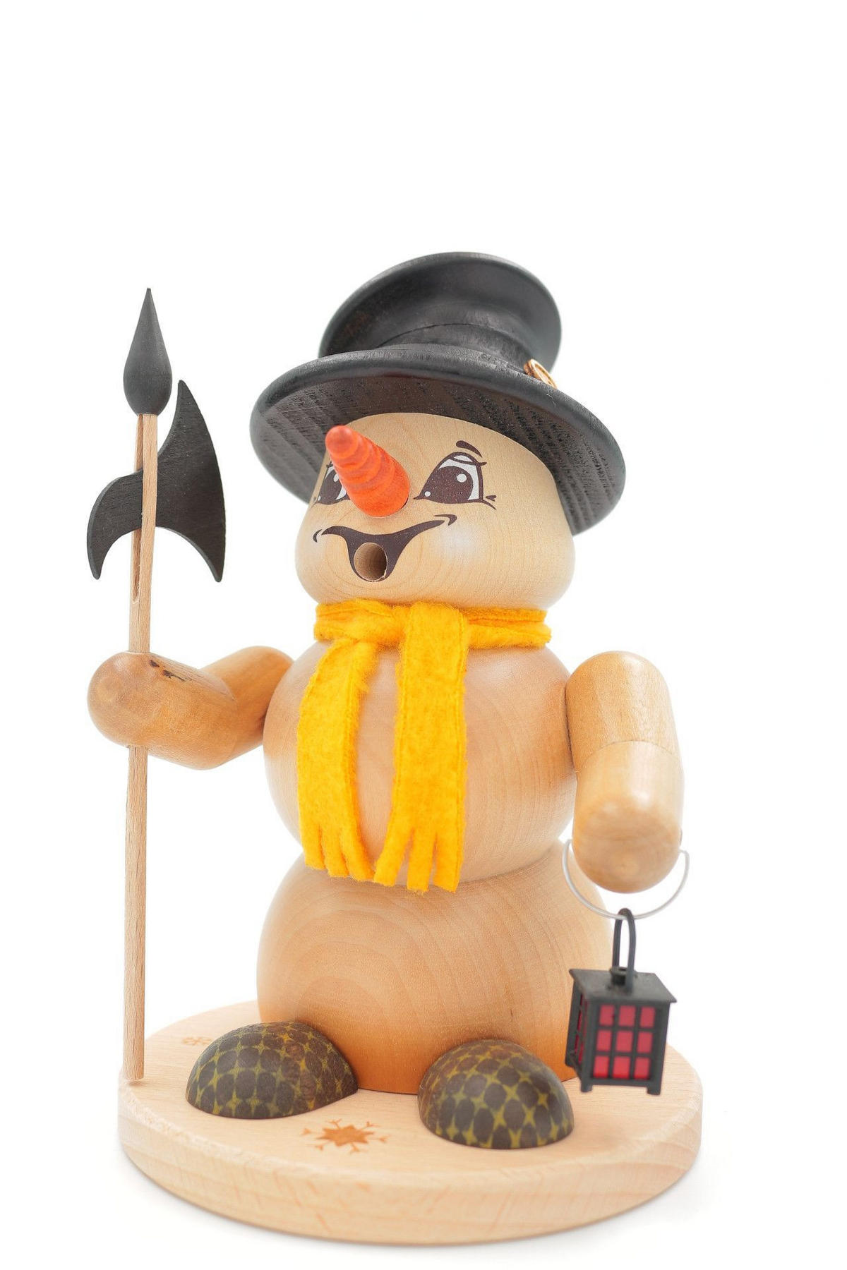 RAUCHFIGUR Schneemann Natur Nachtwächter 19 cm - Multicolor, Holz (15/19/0.1cm)