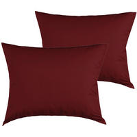 KISSENBEZUG 40x40 cm aus 100% Mikrofaser, Kissenhülle Rot Einfarbig - Bordeaux, Textil (40/40cm) - Carpe Sonno