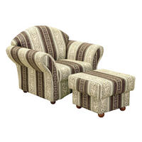POLSTERSESSEL mit Hocker Kama Chenille braun - Braun, Kunststoff (96/85/81cm) - 58aufmkessel