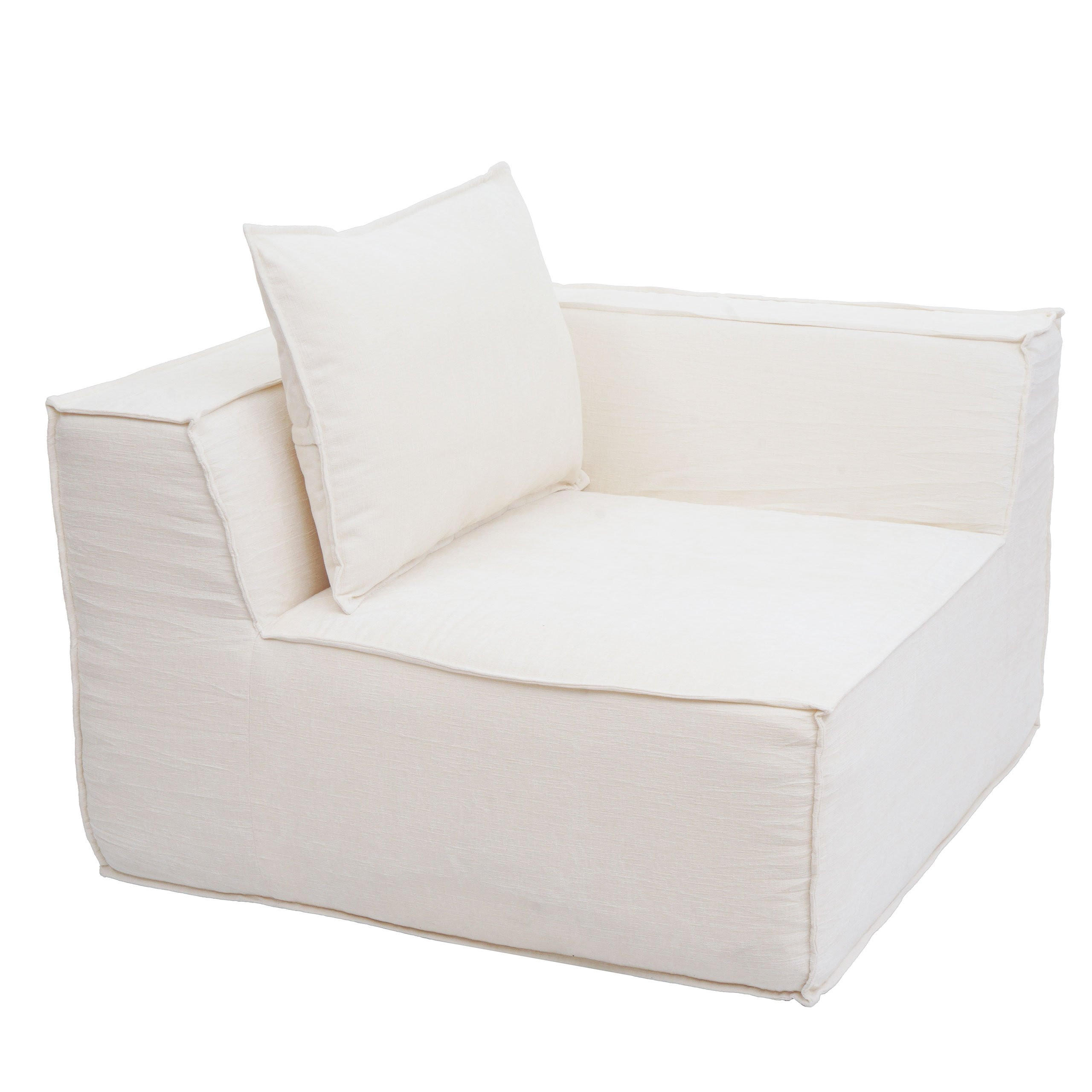 ECKTEIL Cremeweiß - Weiß, Textil (97/63/97cm) - MCW