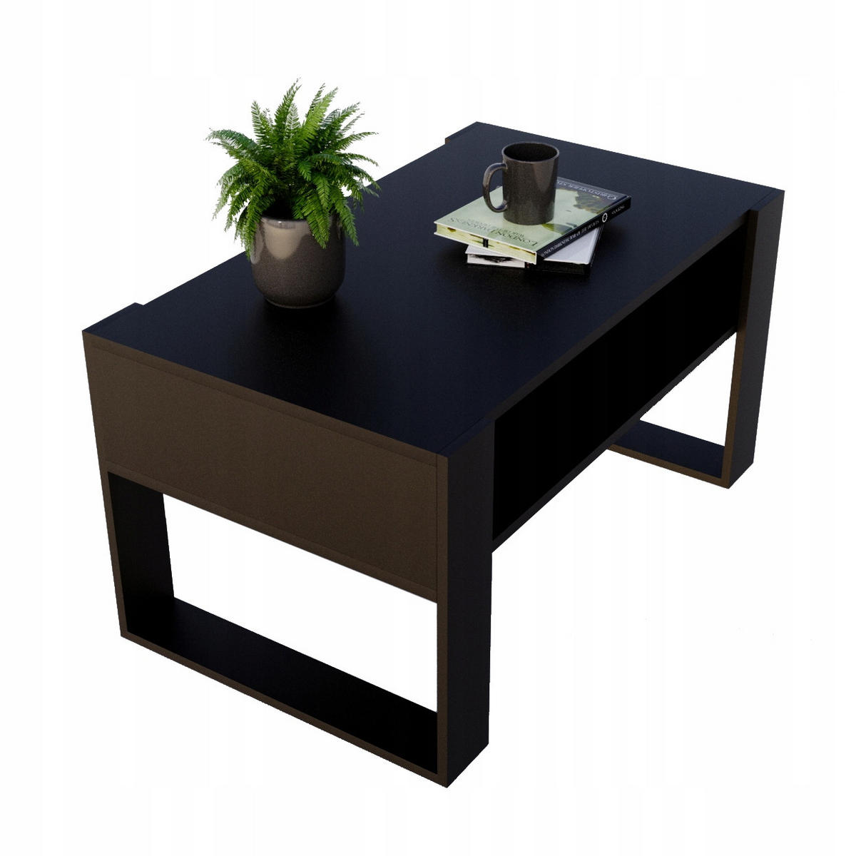COUCHTISCH Karo92 92/45/53,6 - Schwarz, Holzwerkstoff (54/92/45cm) - RAUMHIRSCH FURNITURE