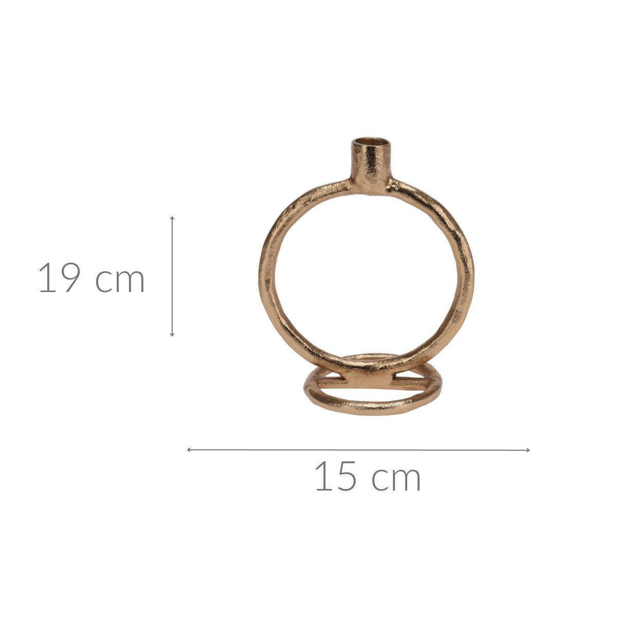 DEKO-KERZENSTÄNDER golden 10/15/19 cm - Goldfarben, Metall (15/19/10cm) - Home Styling Collection