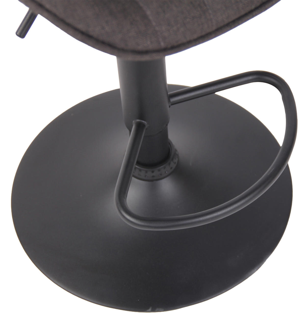 BARHOCKER Stoff dunkelgrau - Dunkelgrau/Schwarz, Textil/Metall (50/86/50cm) - CLP